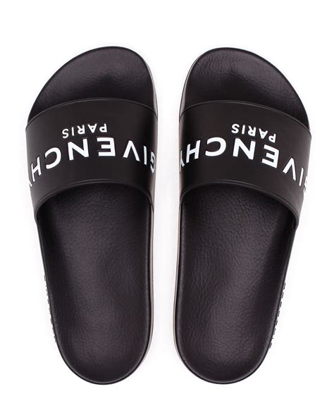 givenchy pool slide sandals black white|givenchy slides size 35.